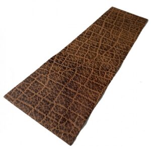 Brown/BK Elephant Ear Embossed Cowhide Leather