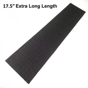 17.5" Extra Long Black Elephant Ear Embossed Cowhide Leather Wrap