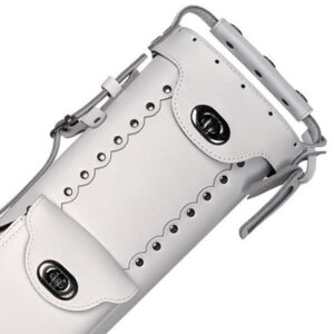 Instroke Leather Cowboy White Pool Cue Case - 3x5